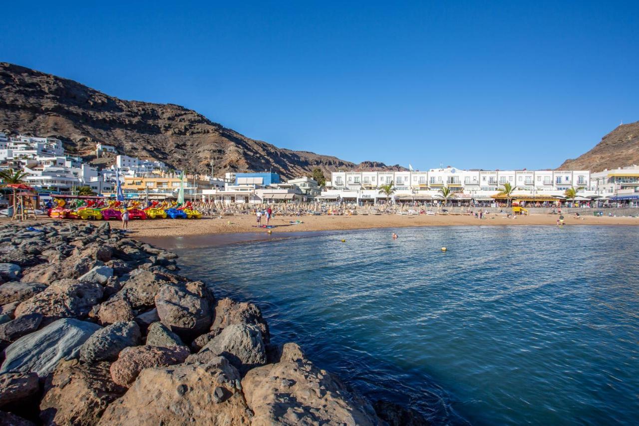 Ribera Del Puerto - Luxe Apartement With Great Terrace And Sea View Puerto De Mogan Kültér fotó