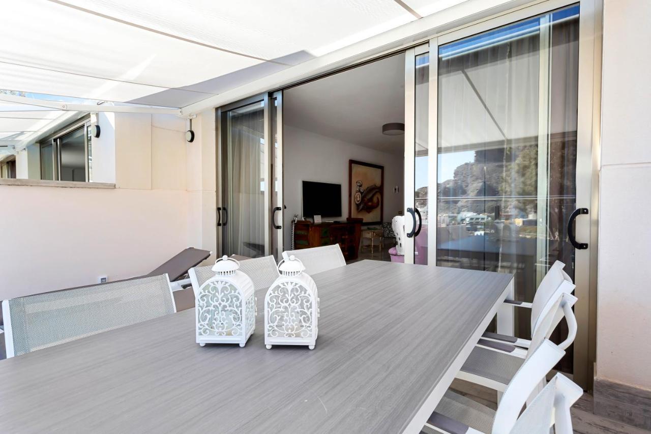 Ribera Del Puerto - Luxe Apartement With Great Terrace And Sea View Puerto De Mogan Kültér fotó