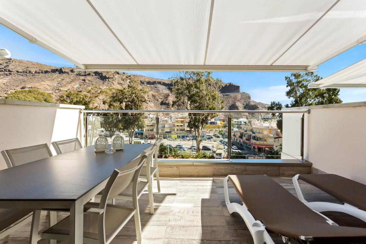Ribera Del Puerto - Luxe Apartement With Great Terrace And Sea View Puerto De Mogan Kültér fotó
